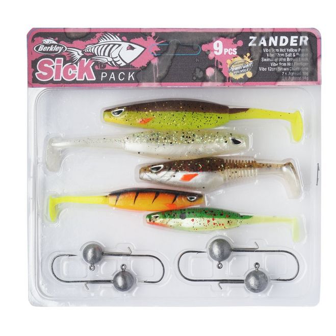 Berkley Sick Zander Pack 9 pcs Complete Kit for Spinning Fishing