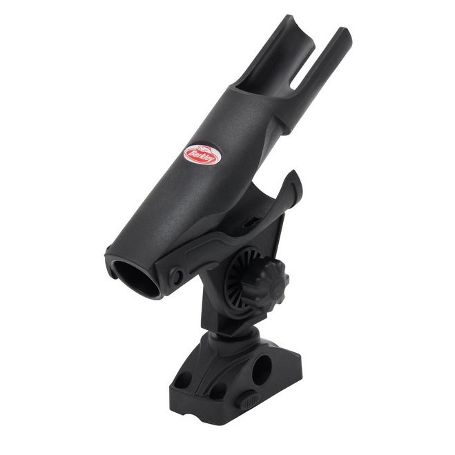  Berkley Quick-Set Boat Rod Holder, Sturdy Polypropylene  Construction, Mountable with Locking Mechanism, Fits Easily on the Side or  Top of the Gunwale or Other Boat Railings Black : Sports & Outdoors