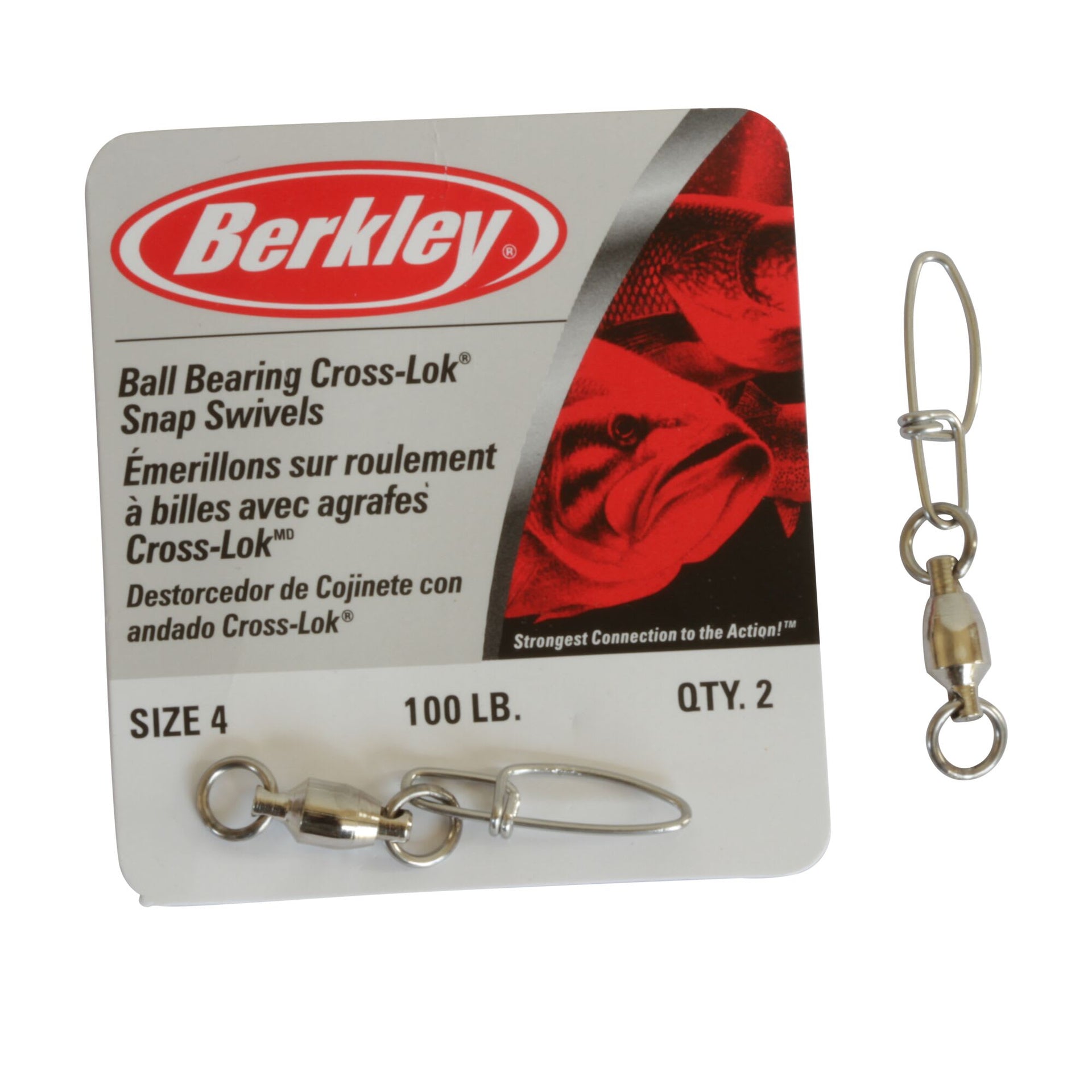 berkley bearing cross-lock snap swivel fishing swivels Berkley Mcmahon Ball cross lock Each package comes with a handy pin to keep the same swivel sizes and types together and organized in your tackle box. Snaps & Swivels