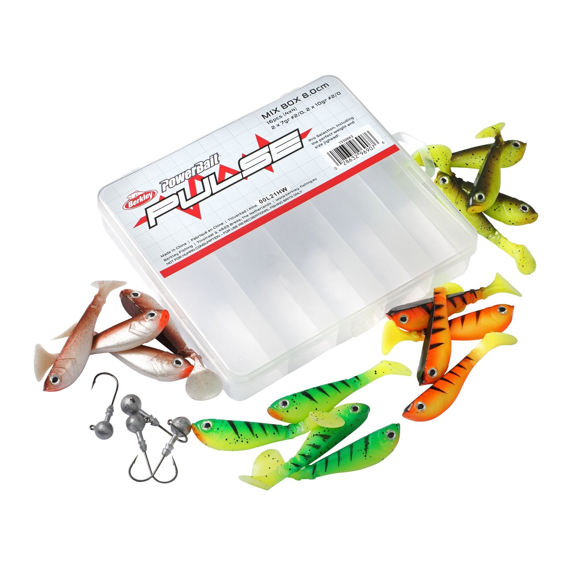 Berkley Pulse Shad MixBox with Jigheads