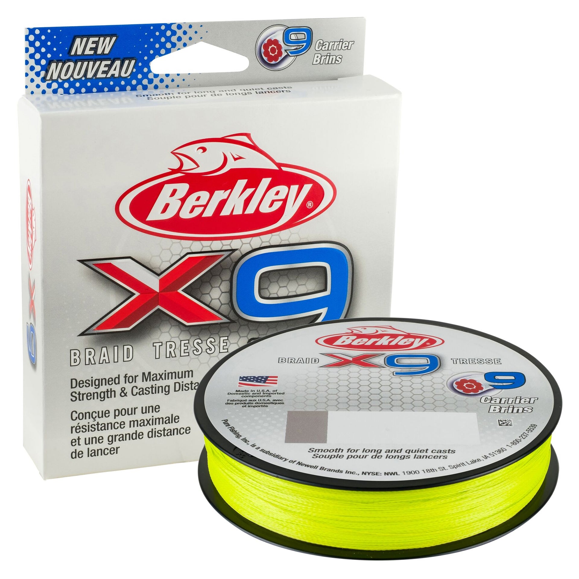 berkley fishing brands x9 Braid Crystal / 40lb feel more bites Berkley EU Line, Bait and